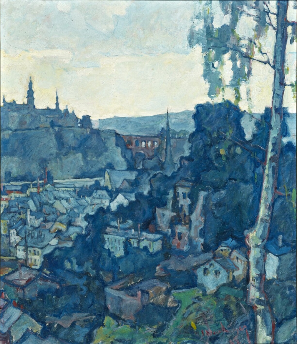 Jean Noerdinger Painting of Luxembourg City