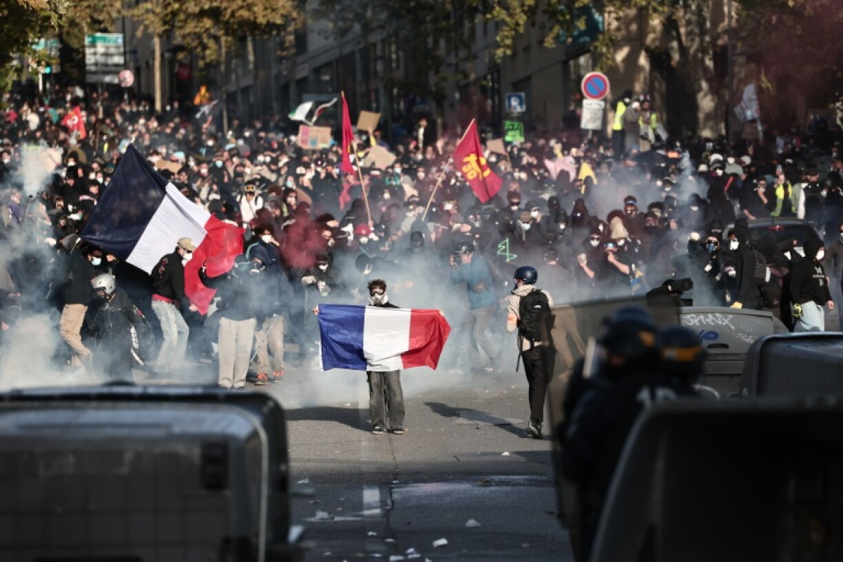 Demonstrations across France on Saturday degenerated into clashes