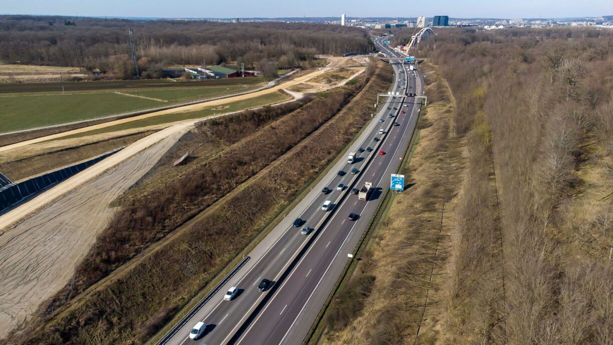 Depuis le 18 janvier, les abords immédiats de l'A3 ont été déboisés de part et d'autre de l'autoroute.