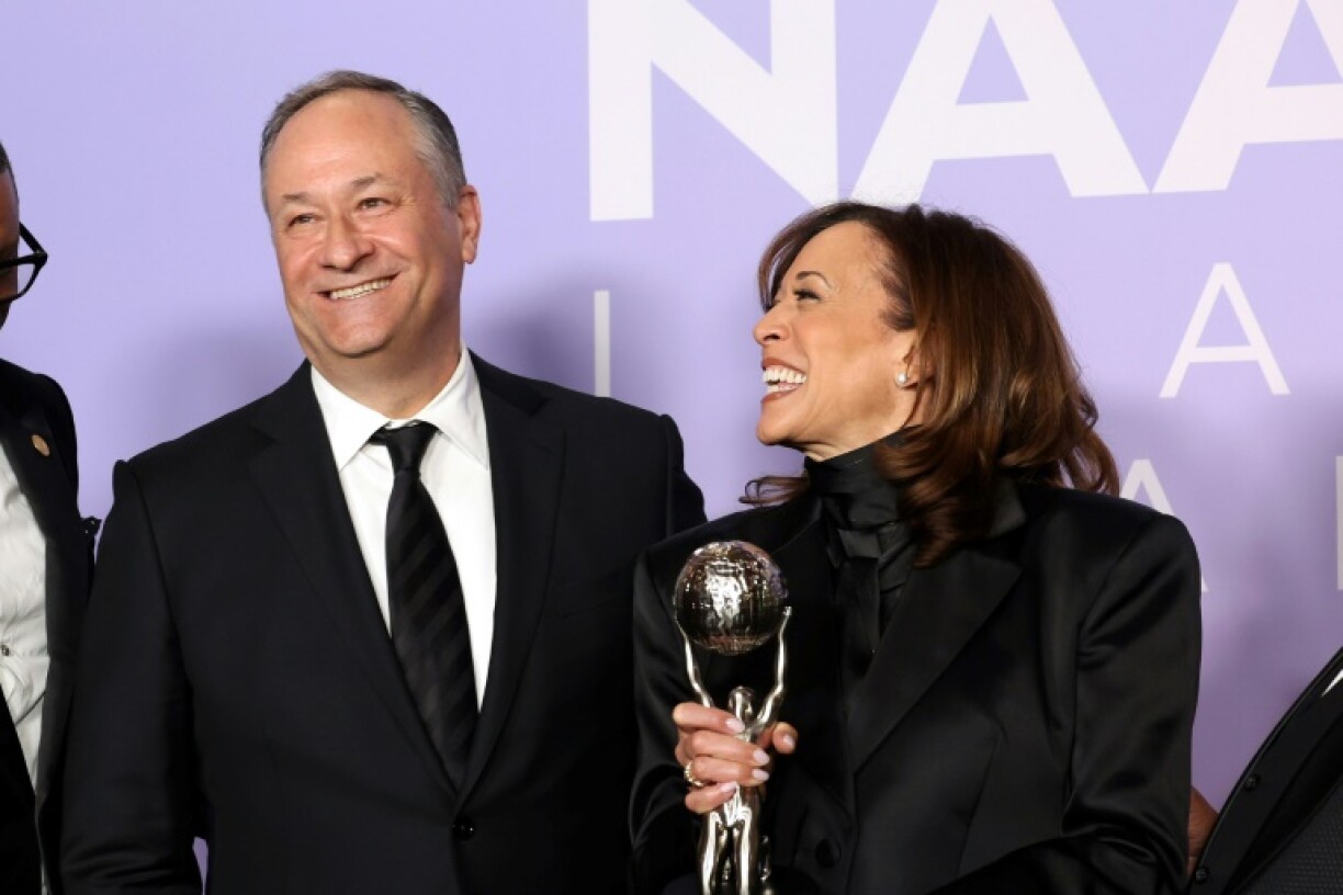 Doug Emhoff, pictured with his wife, former US vice president Kamala Harris, campaigned against anti-Semitism while he was second gentleman
