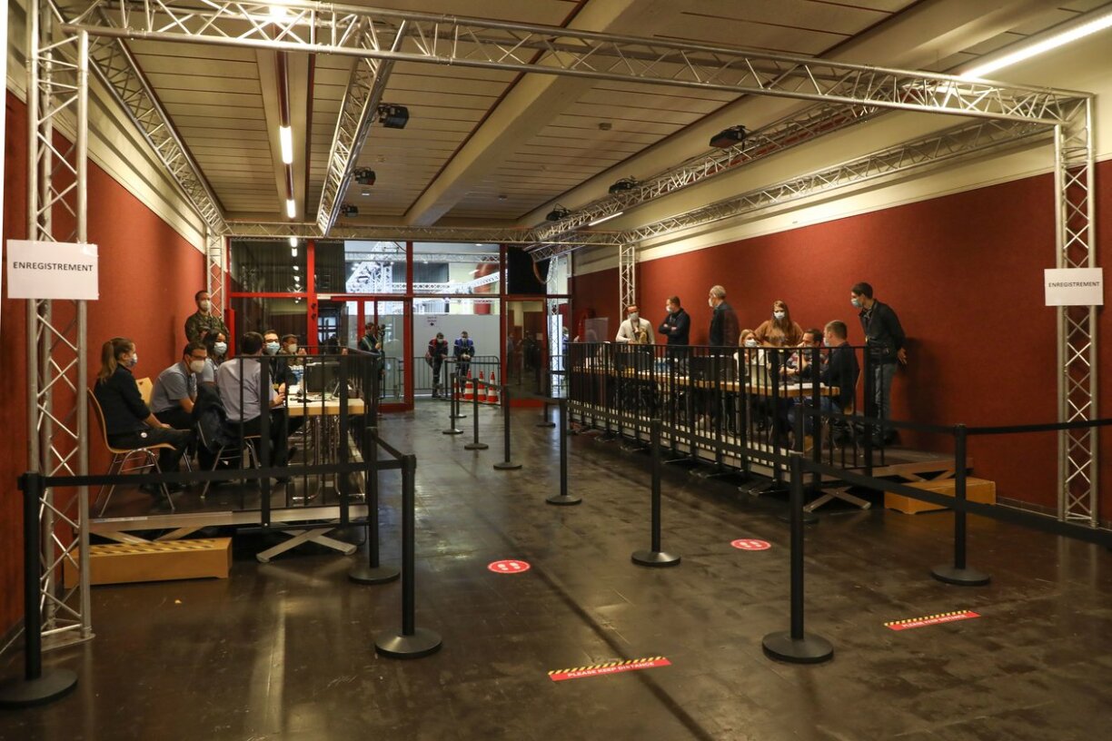 Le centre de vaccination au Limpertsberg