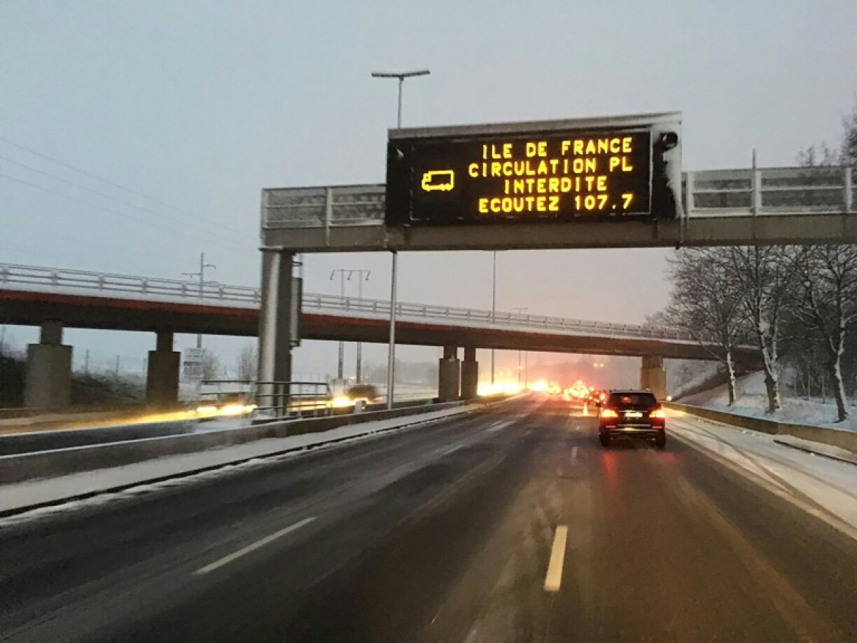 The suspected gang members allegedly jumped onto trucks on French motorways to take pricey electronic goods