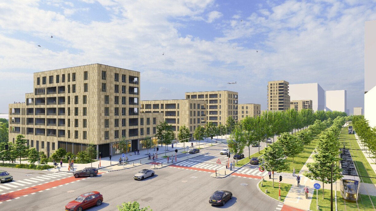 Le quartier vu du côté du boulevard Kennedy.