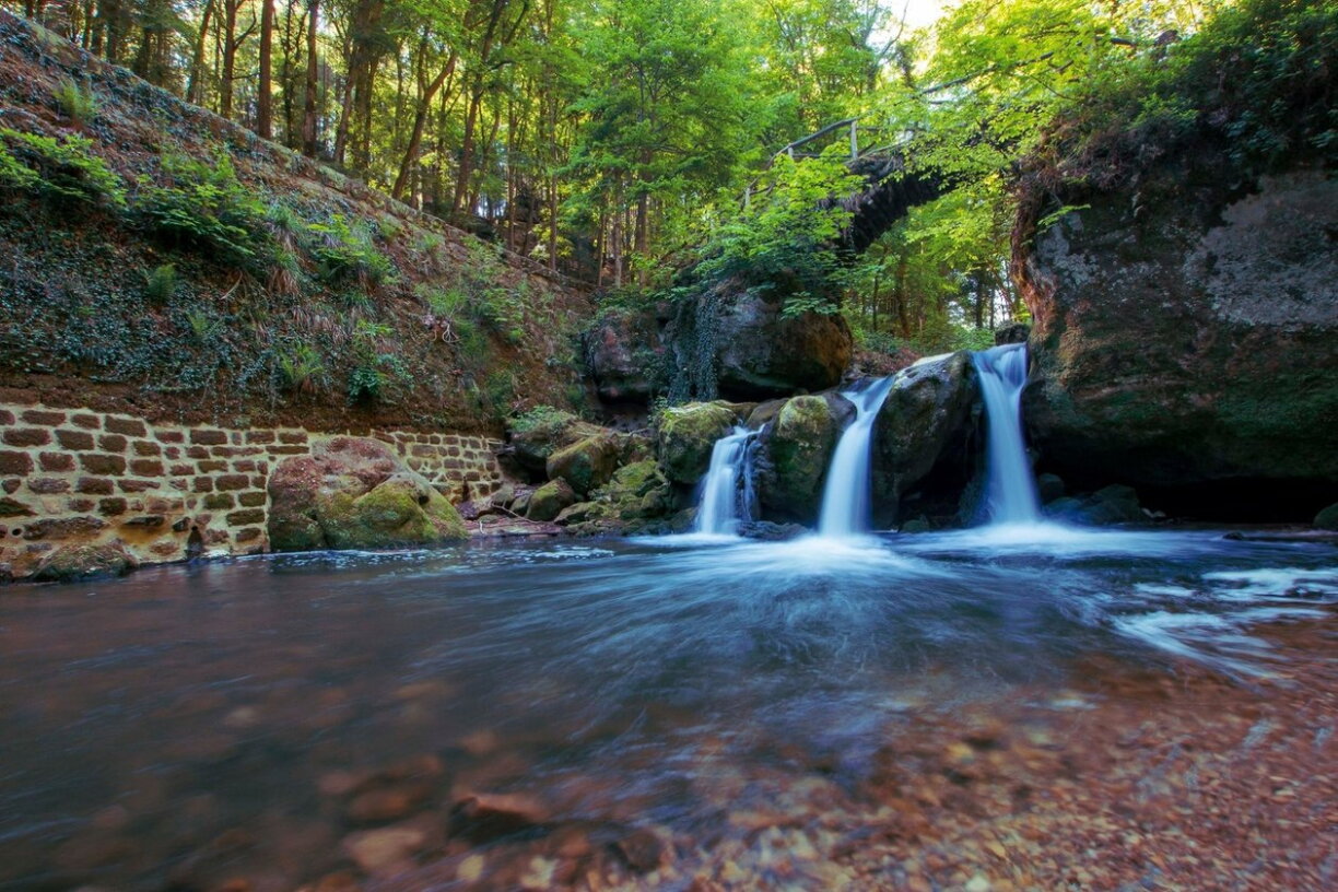 La cascade du Schiessentümpel au Mullerthal. Un incontournable de la région.