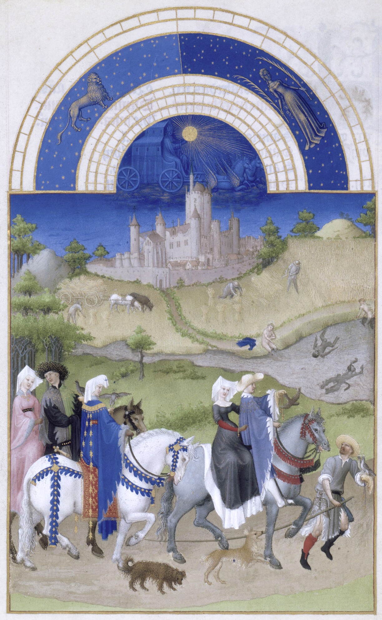 Depiction of August in the famous book of hours