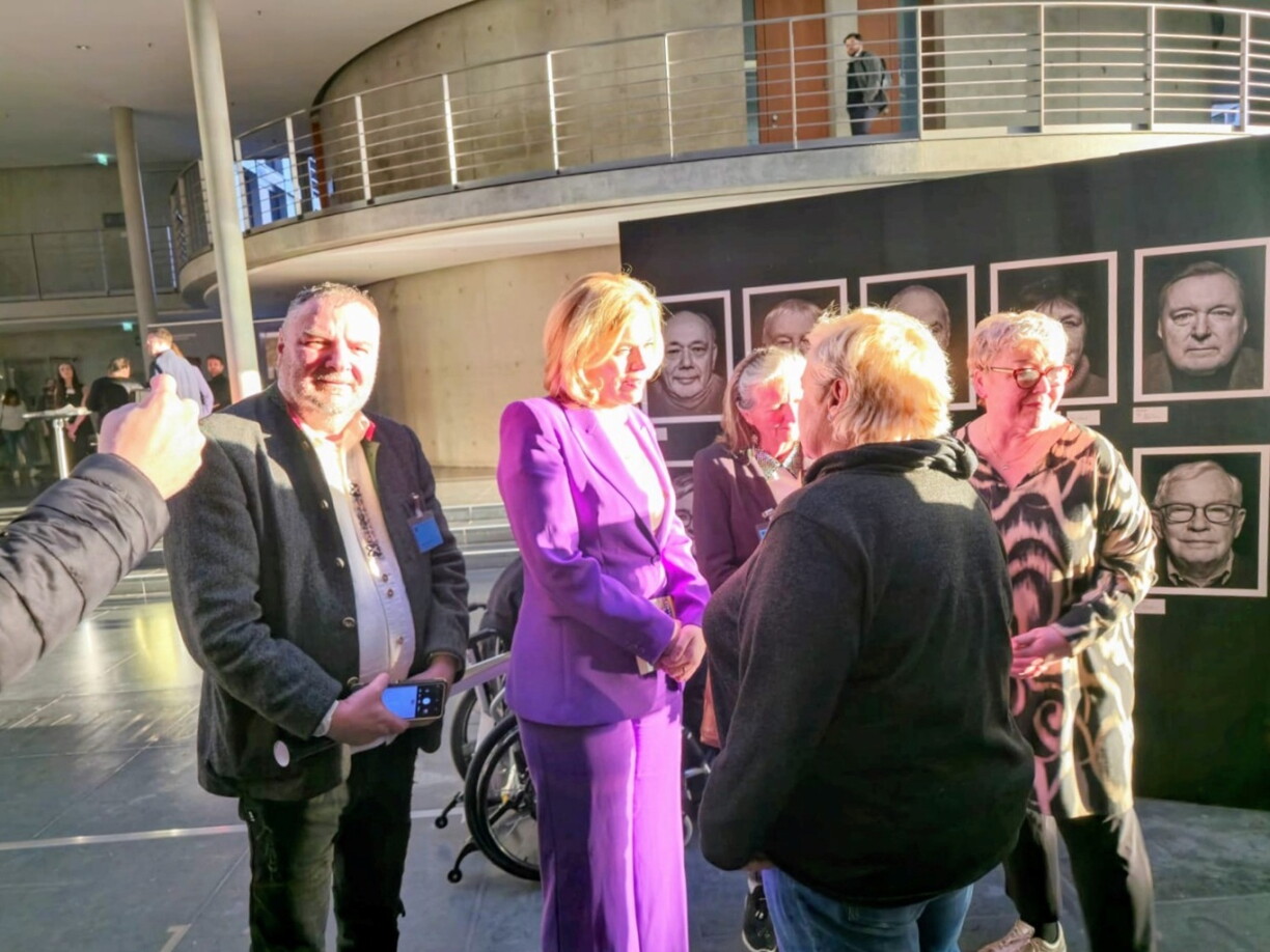 Im Bundestag mit Julia Klöckner, Bundestagpräsidentin