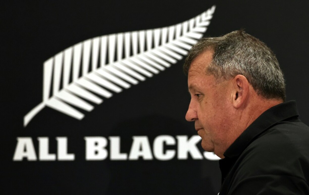 Le sélectionneur néo-zélandais Ian Foster, à Ferrières en Brie, le 12 octobre 2023