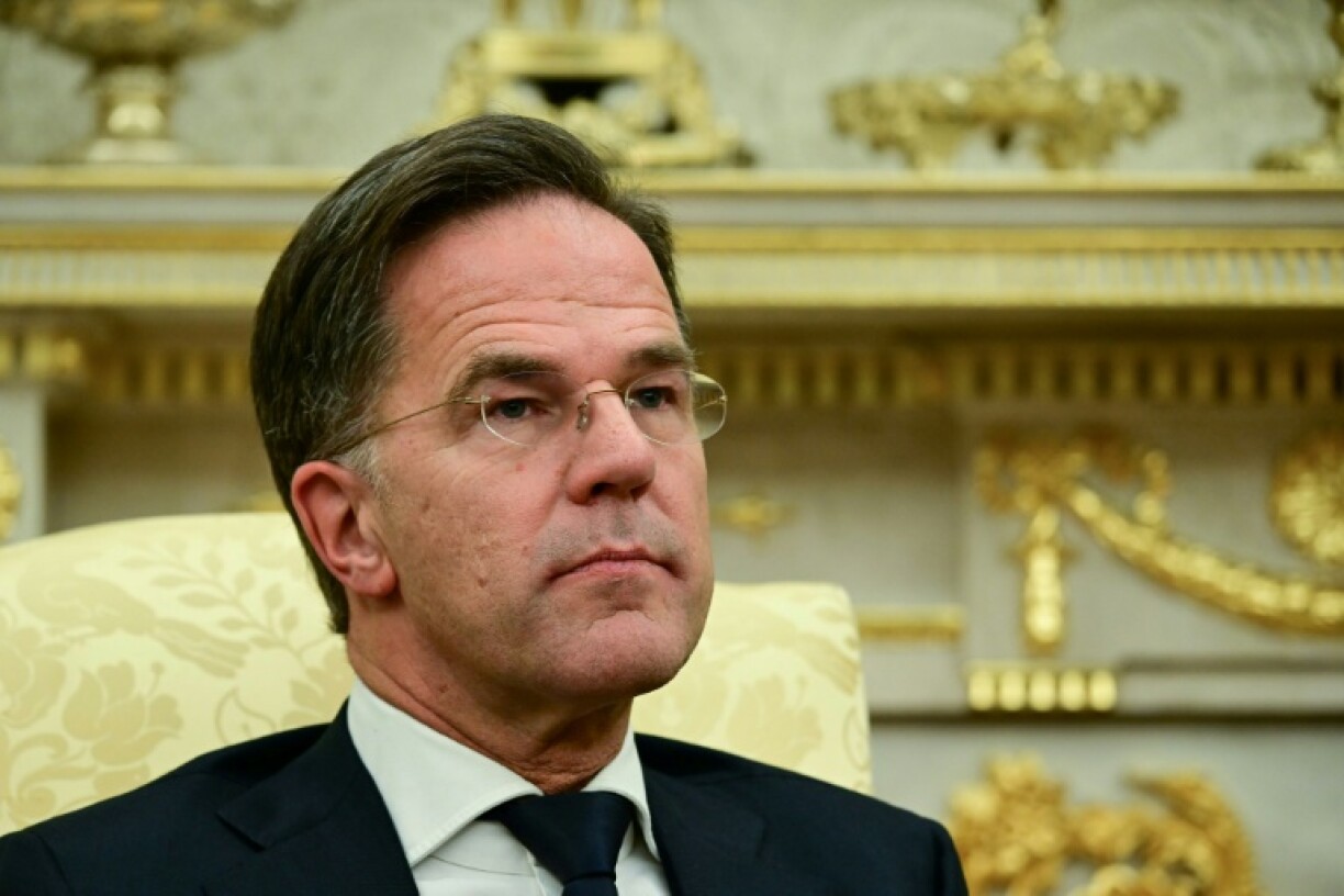 Le secrétaire général de l'Otan Mark Rutte, dans le Bureau ovale de la Maison Blanche, le 22 octobre 2025 à Washington