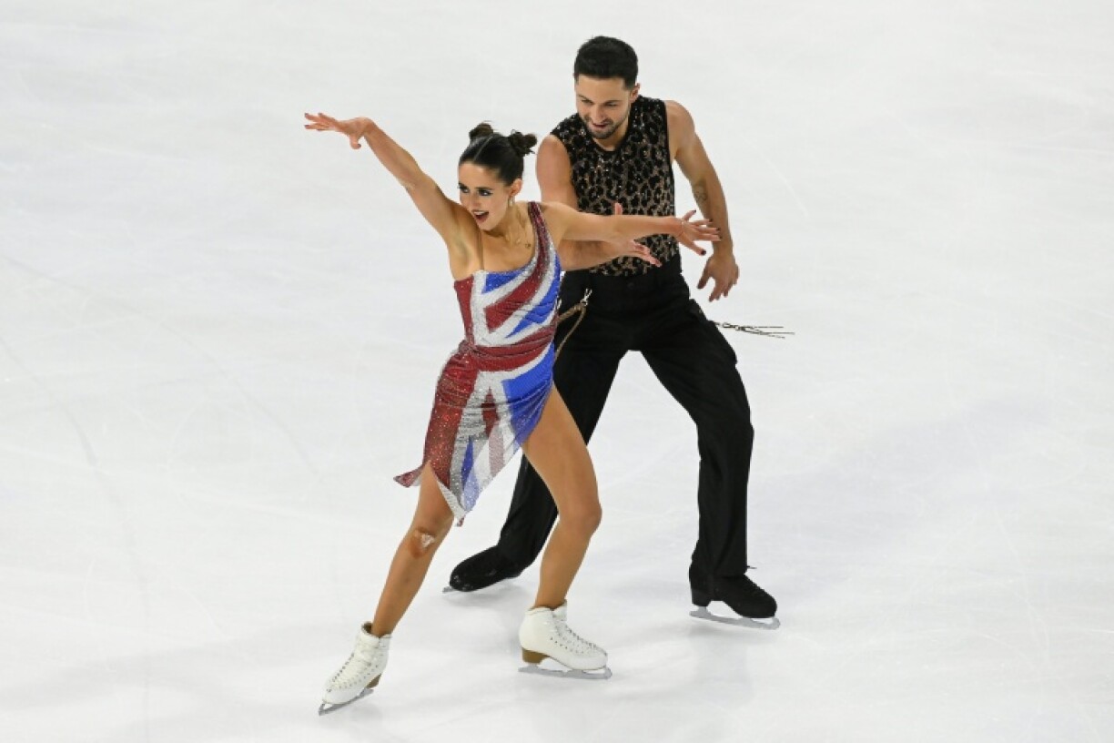 British ice dancers Lilah Fear and Lewis Gibson skated to the Spice Girls as they led the Rhythm Dance section at the ISU French Grand Prix in Angers, western France