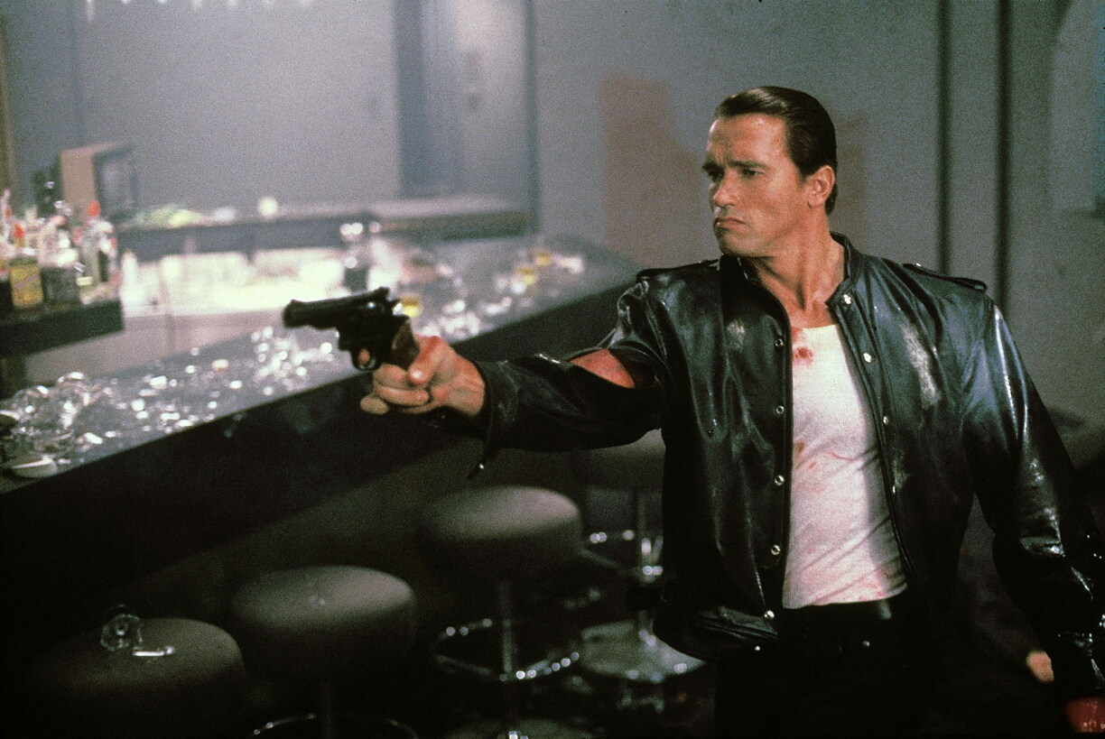 Den Arnold Schwarzenegger a senger Roll am Film "Raw Deal"