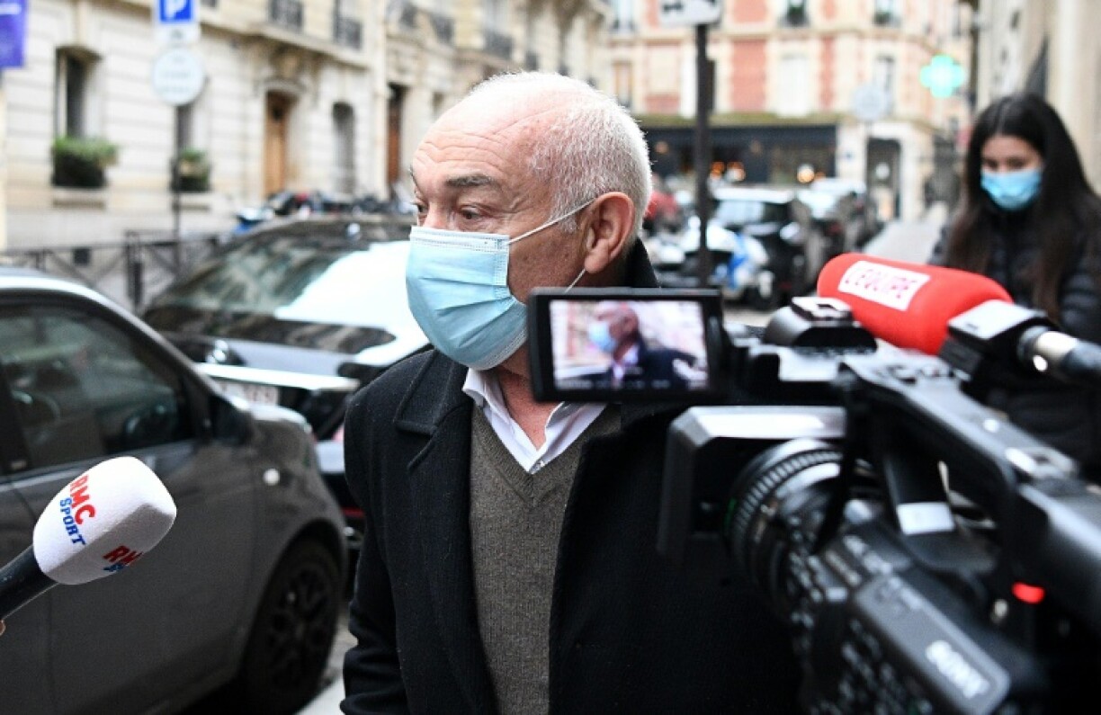 Le président de l'Union nationale des footballeurs professsionnels (UNFP), Philippe Piat, le 1er février 2021 à son arrivée au siège de la Ligue nationale de football à Paris