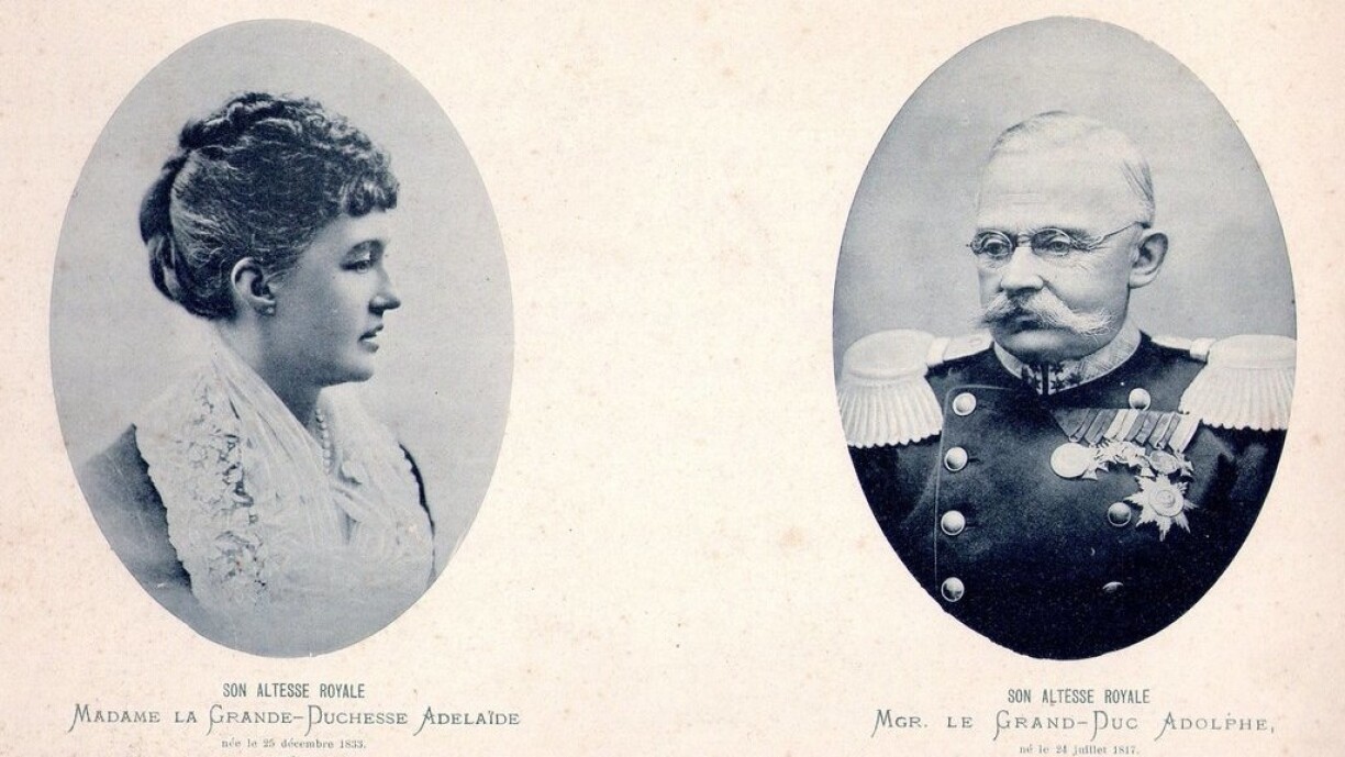 Grand Duchess Adelheid-Marie, the second wife of Grand Duke Adolphe (right). Photograph by Charles Bernhoeft.