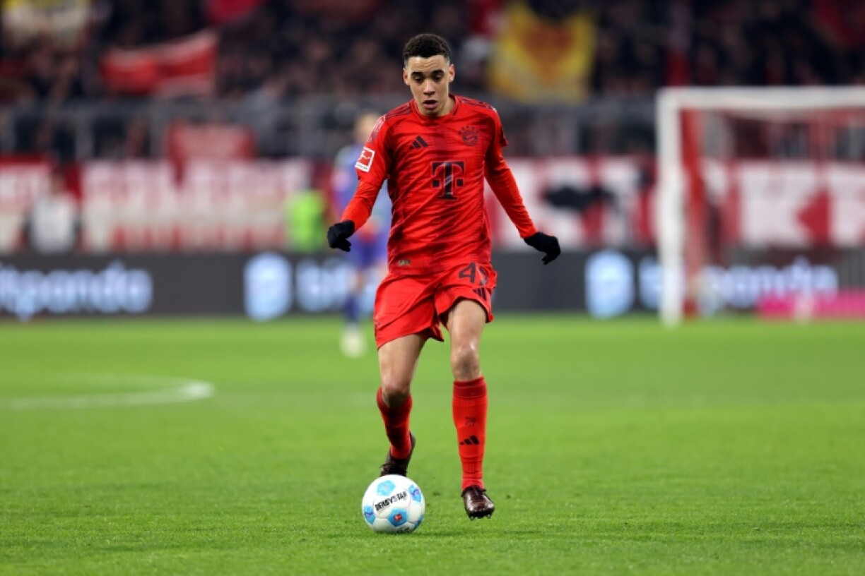 Le milieu de terrain offensif du Bayern Jamal Musiala, lors d'un match contre le Werder, le 7 février 2025 à Munich