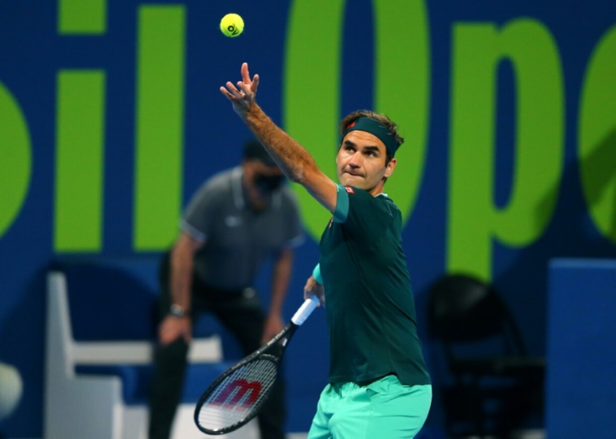 Roger Federer a remporté son premier match après 13 mois d'absence et 2 opérations du genou droit face au Britannique Daniel Evans au 2e tour du tournoi de Doha, le 10 mars 2021