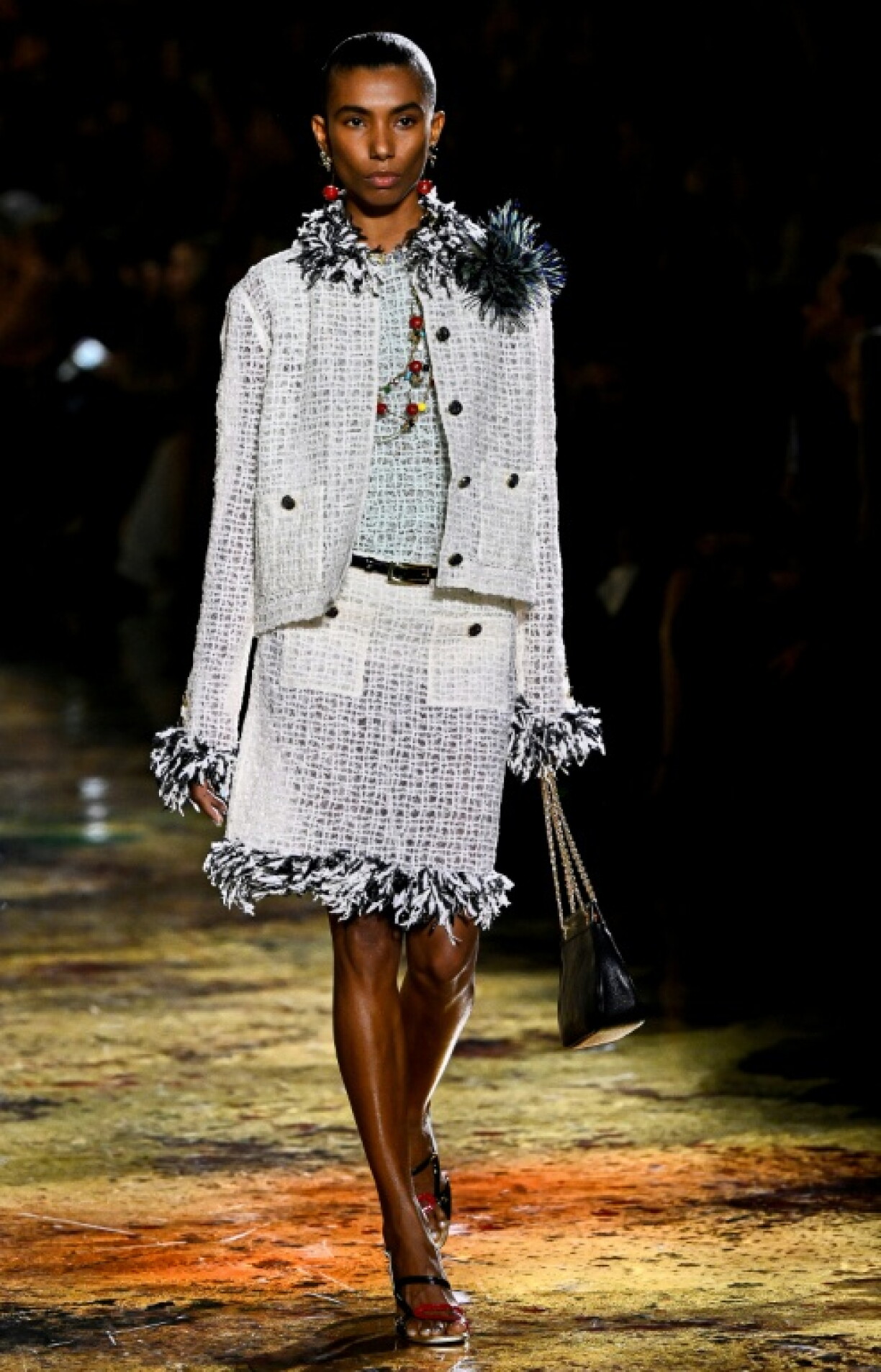 A model presents a creation for Chanel Women's Spring/Summer 2027 collection