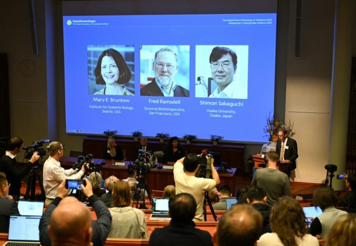 The Stockholm-based Nobel Committee struggled to reach two of this year's medicine laureates -- one is thought to be hiking