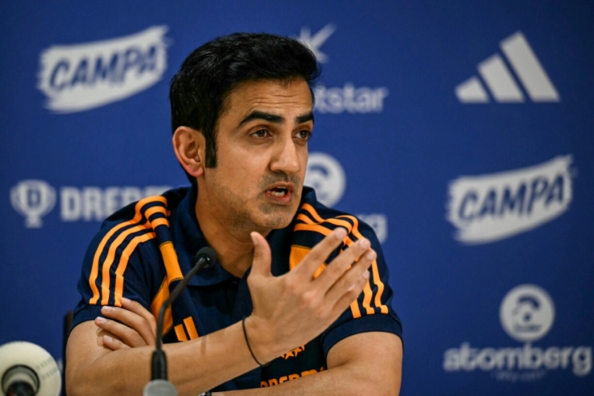 Gautam Gambhir speaks to the media in Mumbai ahead of the England series