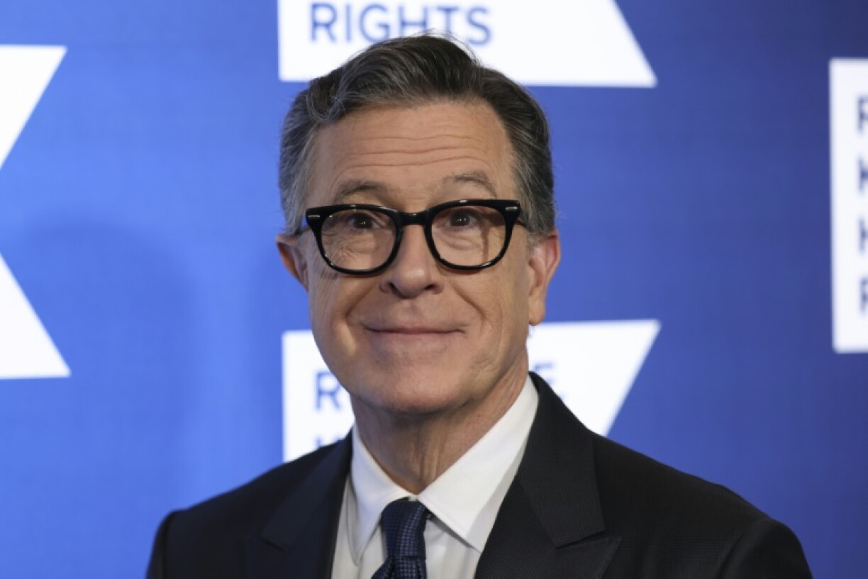 L'animateur et humoriste Stephen Colbert lors d'un gala à New York, le 9 décembre 2025.