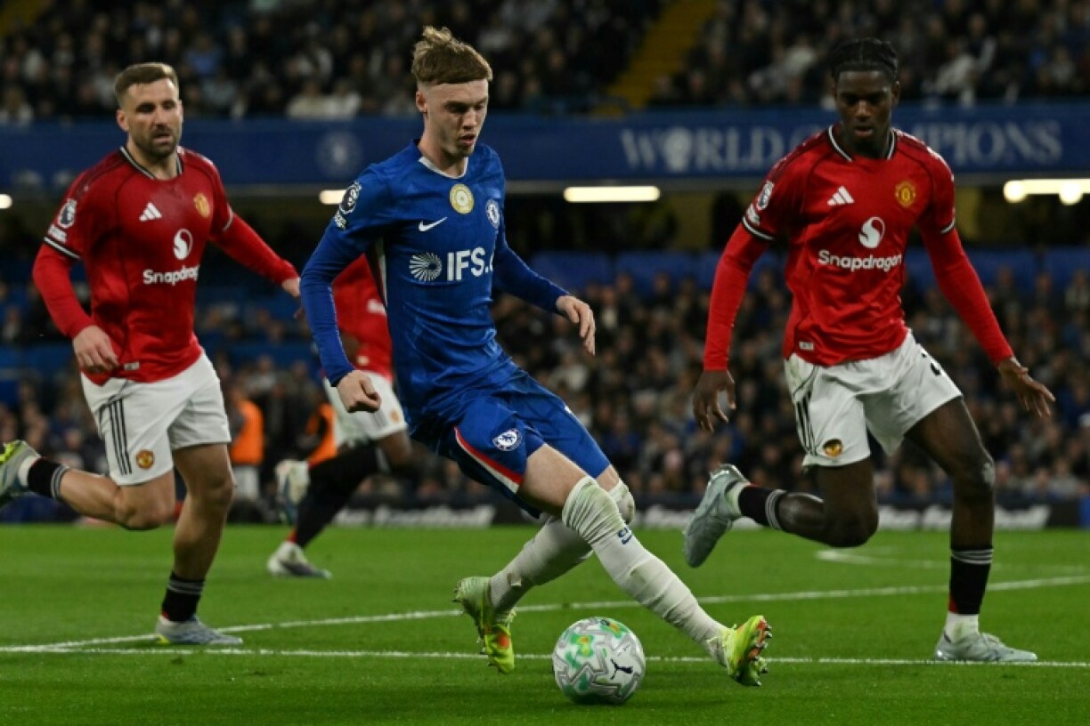 Le joueur de Chelsea Cole Palmer lors de la défaite en championnat contre Manchester United, le 18 avril 2026 à Londres