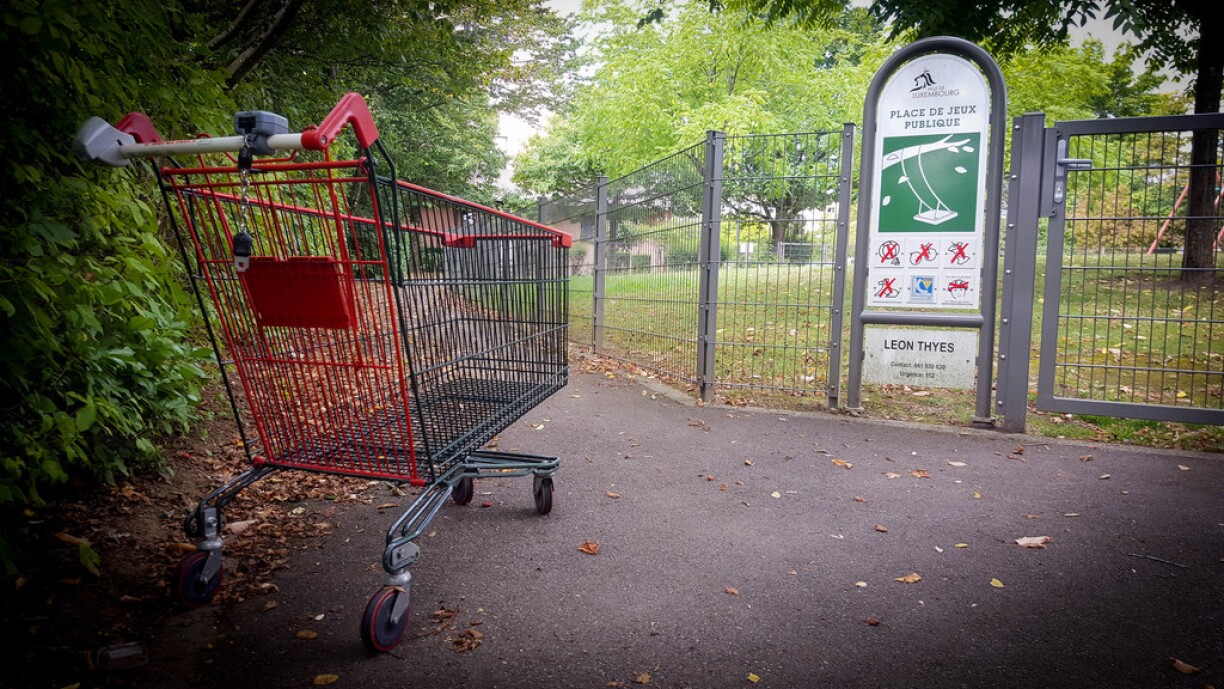 Joe le chariot aime bien aller au parc.