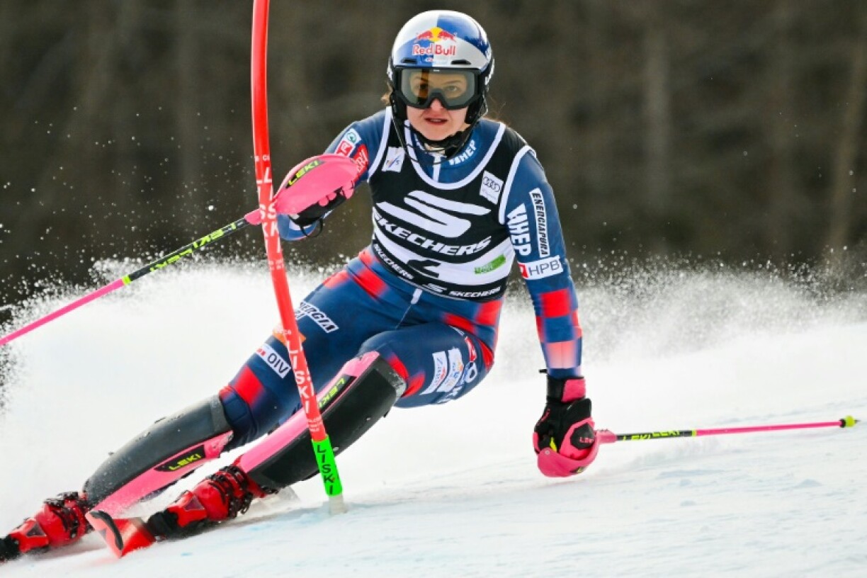 Croatia's Zrinka Ljutic won the women's slalom in Kranjska Gora