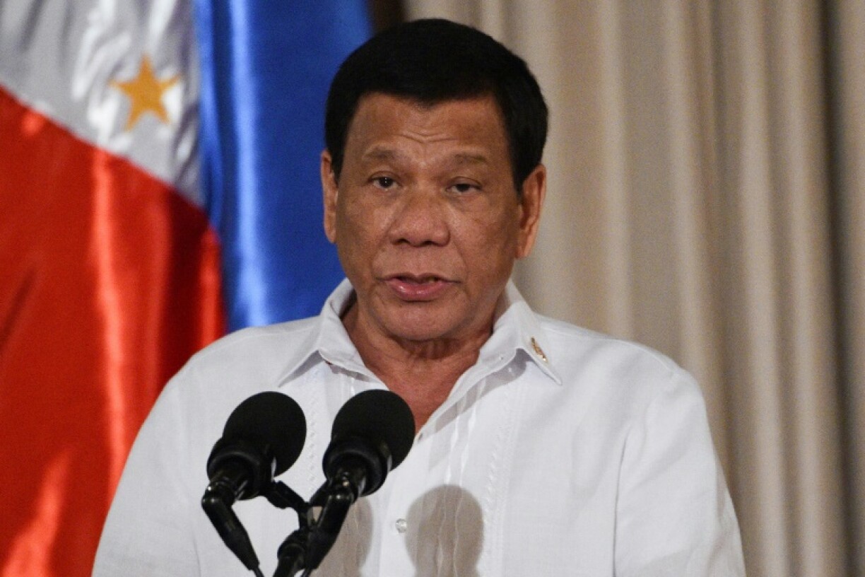 Philippine former president Rodrigo Duterte, pictured in 2018, is due in court Friday, three days after his arrest at Manila's international airport