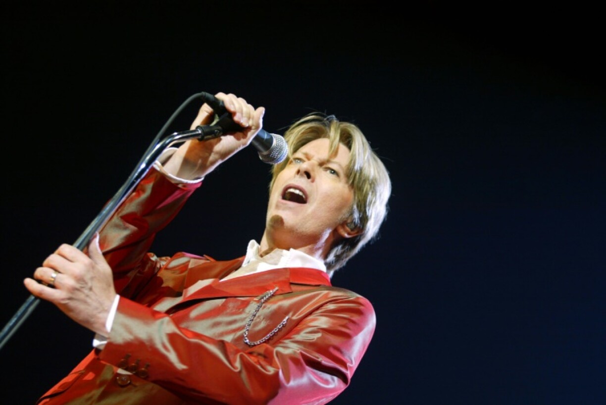 Rock legend David Bowie performs in Paris, 2002