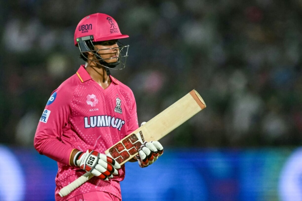 Rajasthan Royals' Vaibhav Suryavanshi walks back to the pavilion after his dismissal against Mumbai Indians