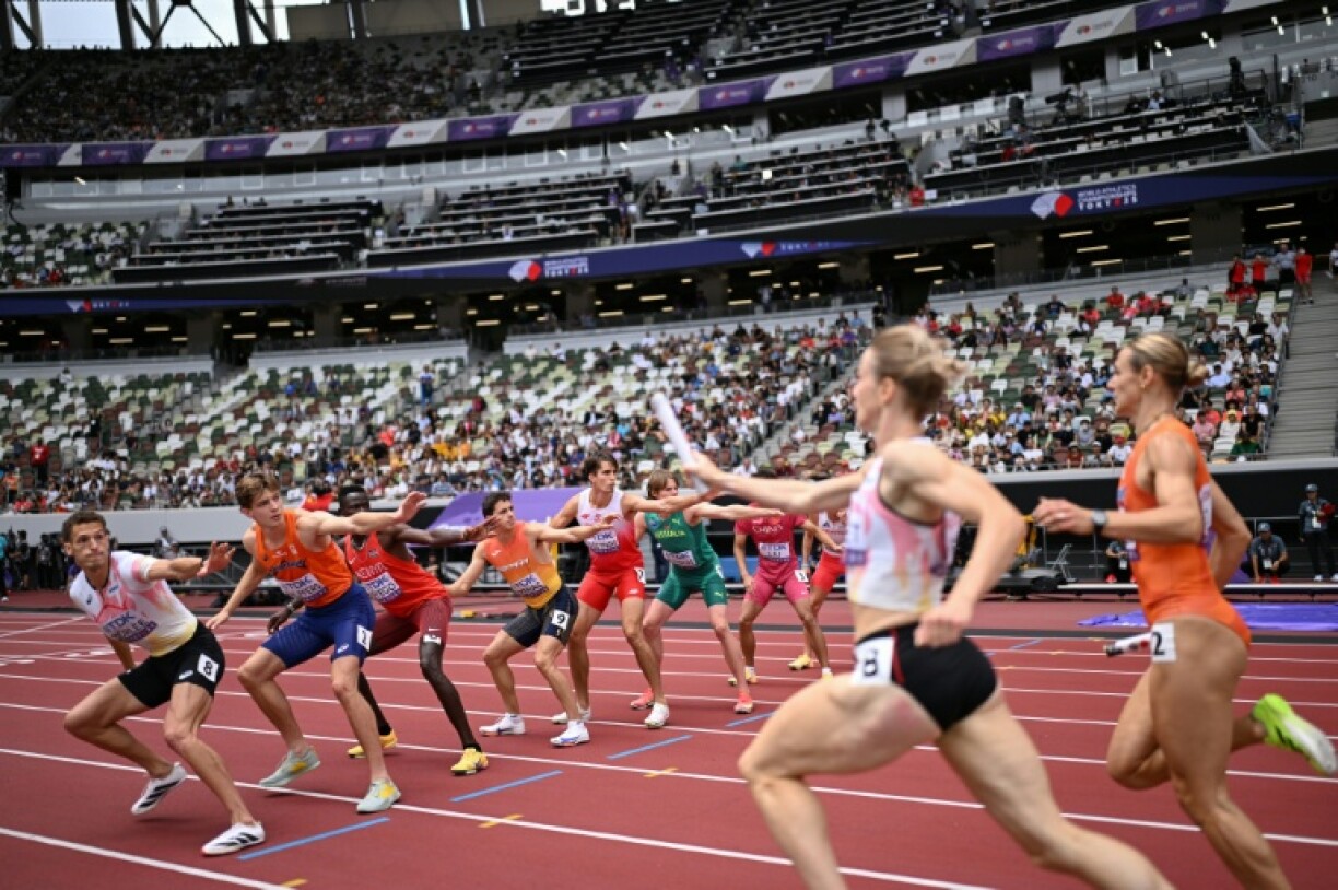 Fans are allowed to watch the world athletics championships in Tokyo after being locked out of the Olympics there in 2021