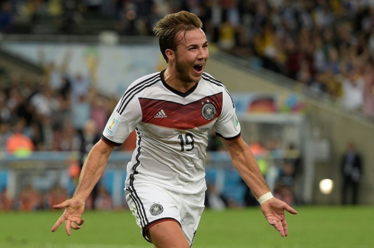 Germany forward Mario Goetze after scoring the goal which won the 2014 World Cup