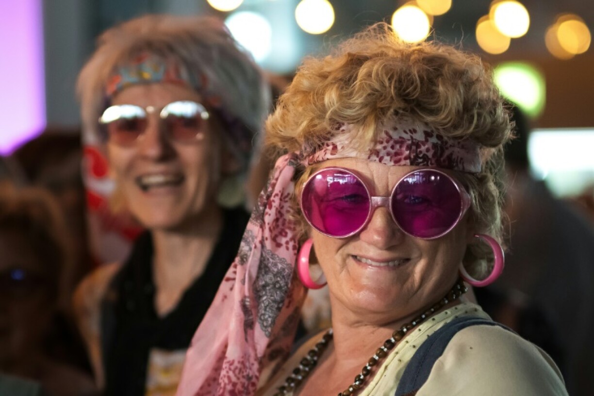 Many dressed up for the Eurovision over-60s disco in Basel