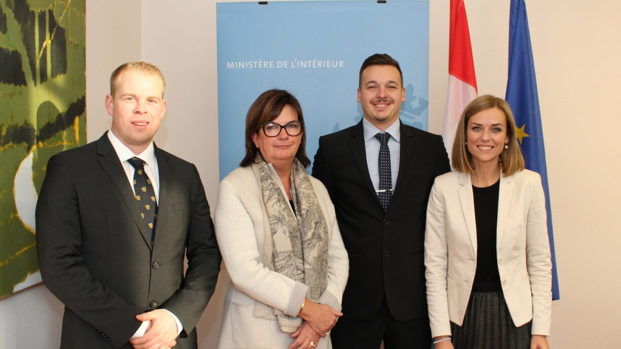 From left to right: Bob Wagner, Andrée Colas, Vincent Reding, Taina Bofferding.