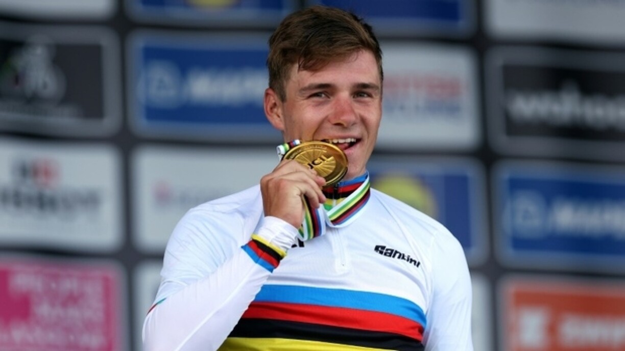 Remco Evenepoel, jéngste Weltmeeschter am Zäitfuere vun allen Zäiten