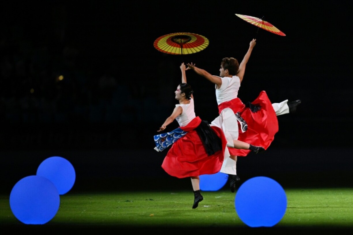 Performers representing Japan at the closing ceremony of the Hangzhou Asian Games