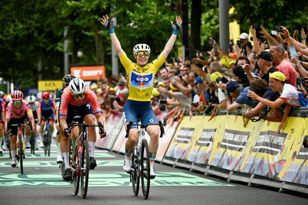 La Néerlandaise Charlotte Kool remporte la 2e étape du Tour de France femmes le 13 août 2024 à Rotterdam