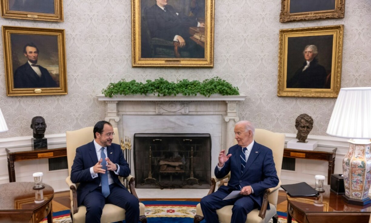 Cypriot President Nikos Christodoulides (L) met United States President Joe Biden in October, 2024, further solidifying his country's more pro-American stance