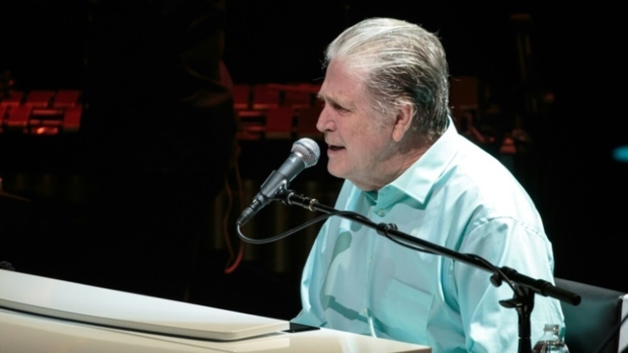 Brian Wilson, leader et cofondateur des Beach Boys, lors d'un concert à Austin, au Texas, le 13 mai 2017