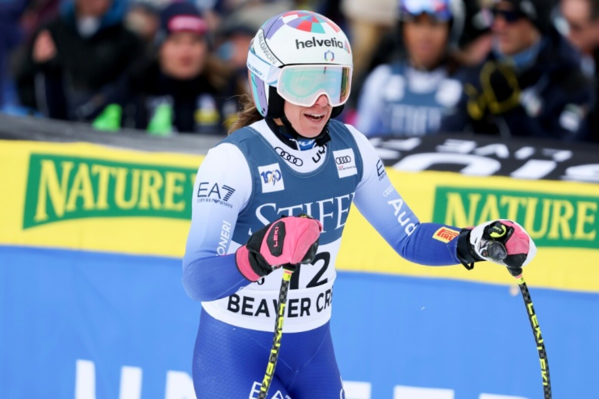 Marta Bassino of Italy fell during her preparations for the first World Cup event of the alpine skiing season