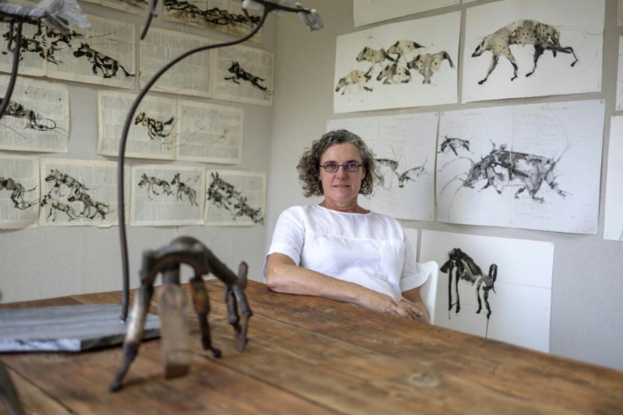 South African artist Hannelie Coetzee has found inspiration in the female power of hyenas