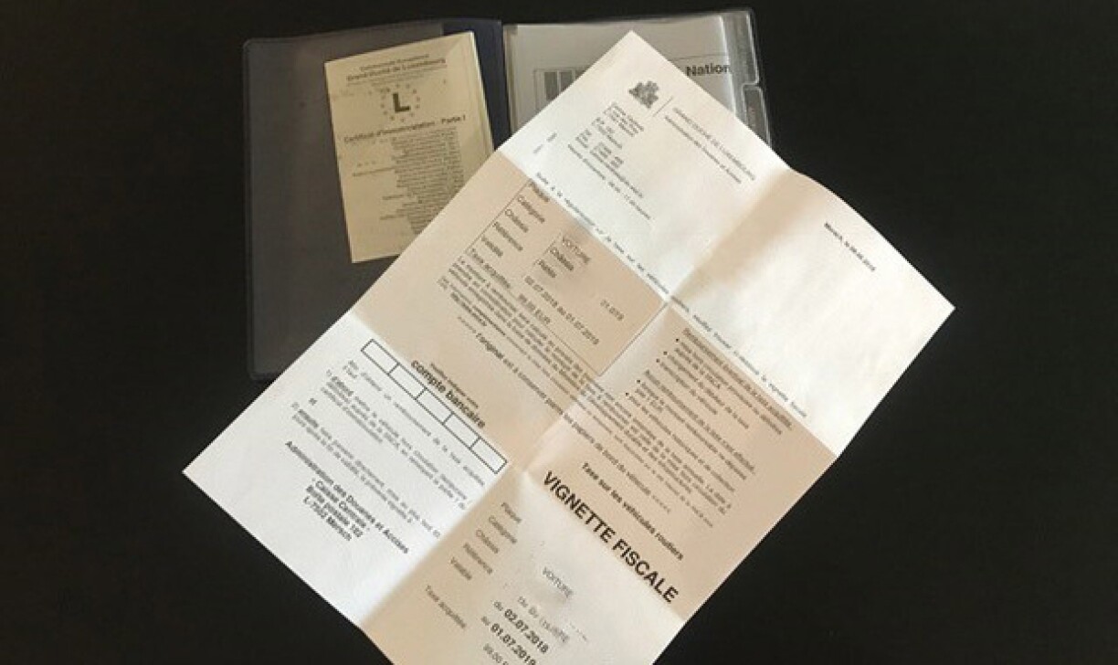 Le courrier que l'on reçoit pour les véhicules immatriculés au Luxembourg