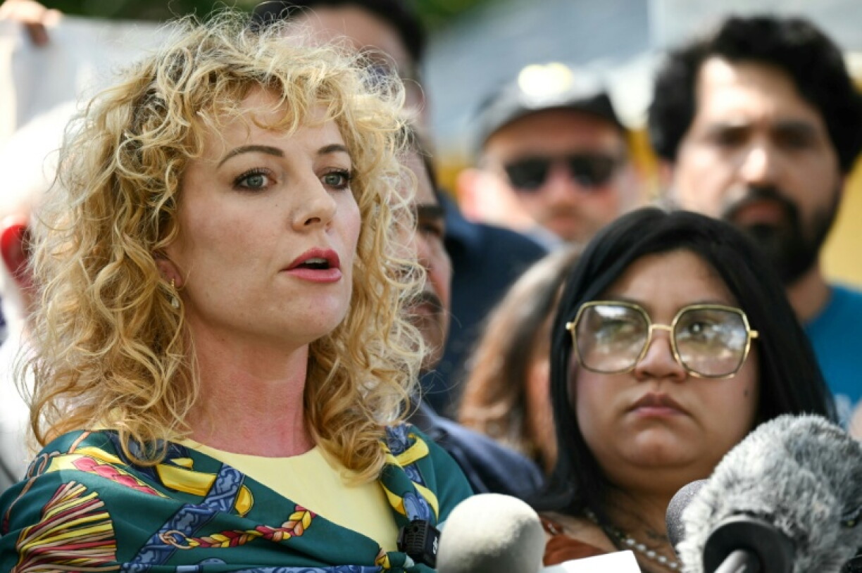 Kate Lincoln-Goldfinch, l'avocate de Wilber Garces Perez, s'adresse à la presse à Austin, le 21 septembre 2026 au Texas
