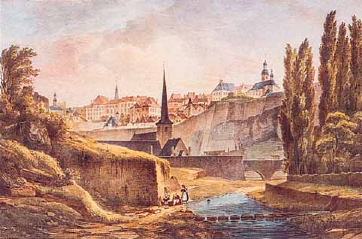 Jean-Baptiste Fresez painted landscapes of Luxembourg City.