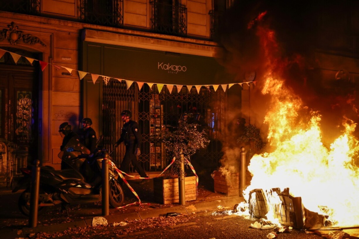 Marseille was again badly hit by street violence during the protests