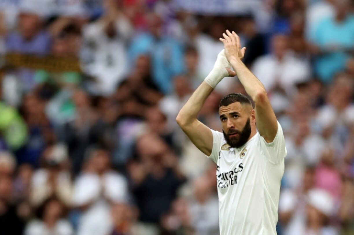 La star française Karim Benzema lors de son tout dernier match sous les couleurs du Real Madrid, le 4 juin 2023 à Madrid