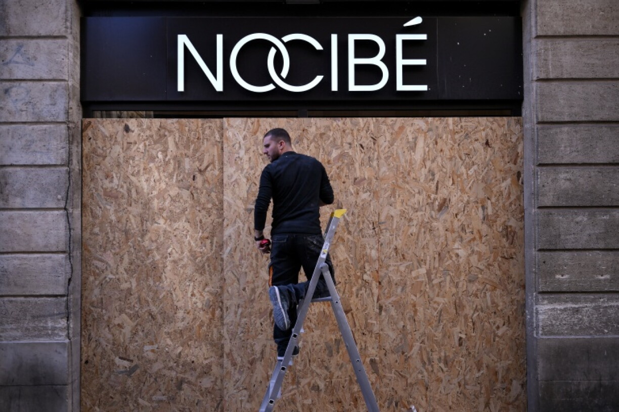 Many luxury shops were targetted during looting on the sidelines of protests two weekends ago