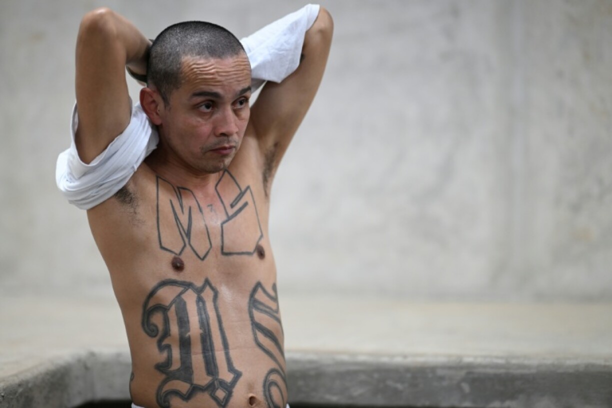 Many members of MS-13, who are known for their intricate tattoos, have been imprisoned under a crackdown on gangs by El Salvador's President Nayib Bukele
