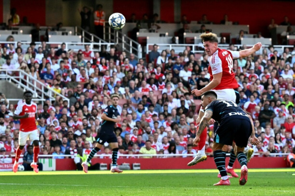 Viktor Gyokeres scoring for Arsenal in a pre-season freindly against Athletic