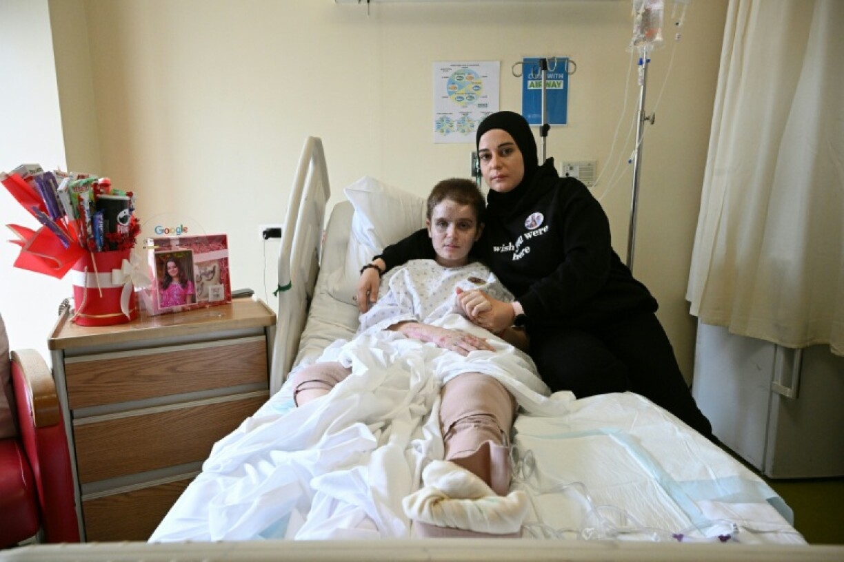 Amani Bazzi and her daughter Aseel survived an Israeli strike in south Lebanon that killed four members of their family