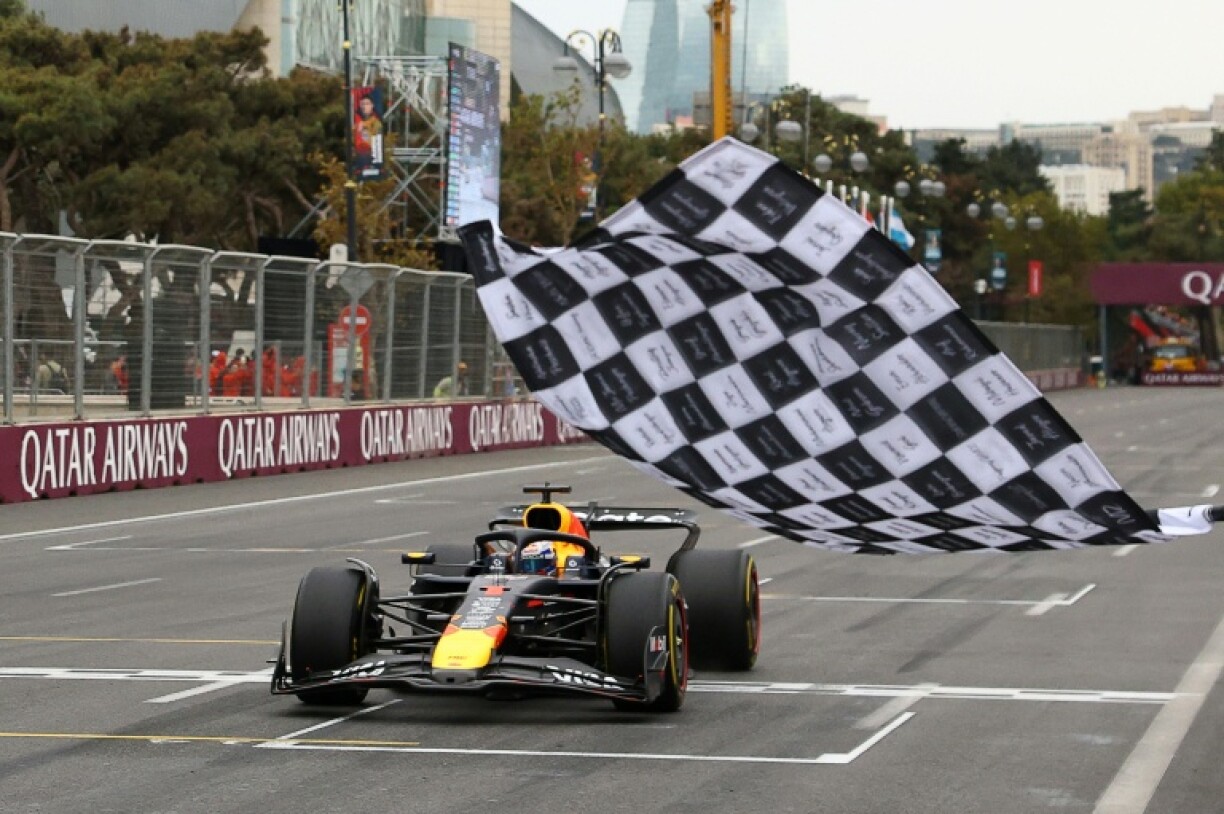 Red Bull's Max Verstappen has taken the chequered flag in the last two races in Italy and Azerbaijan