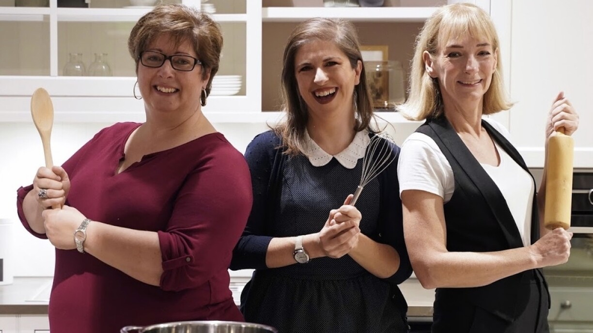 Left to right: The Lëtz Cook team, including Dawn Butler (editor), Lara Nikolic (editor), and Wendy Casey (PR Manager).